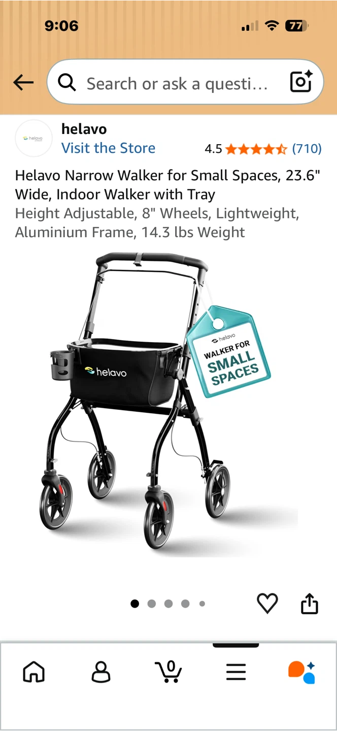 Helavo Narrow Walker for Small Spaces