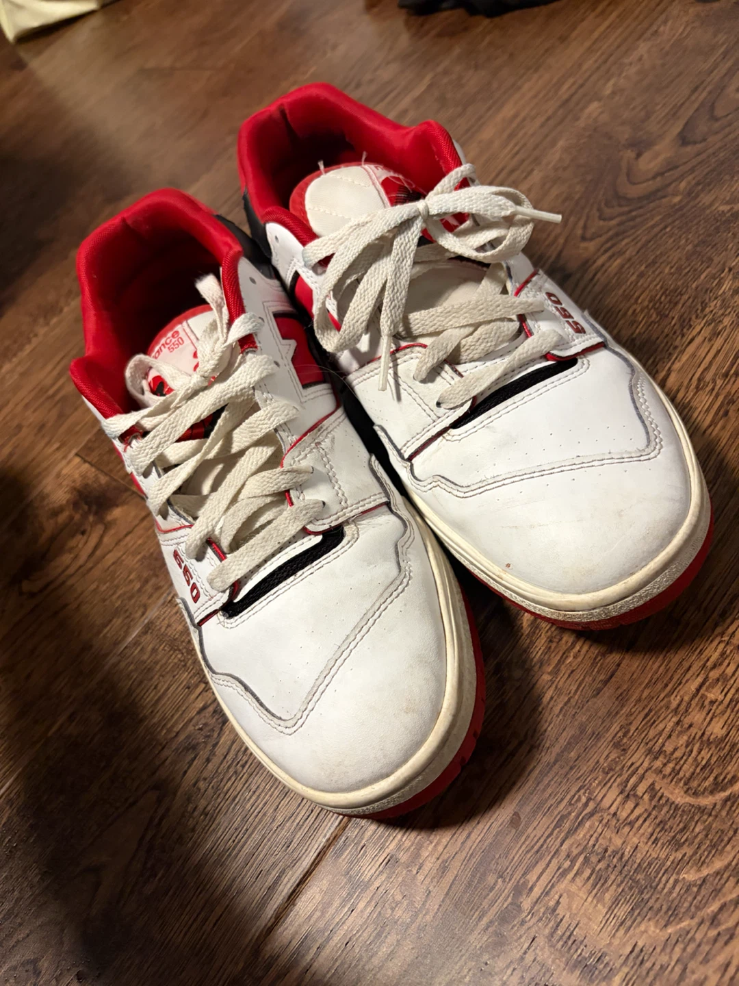 New Balance 550 Sneakers White and Red - photo 3