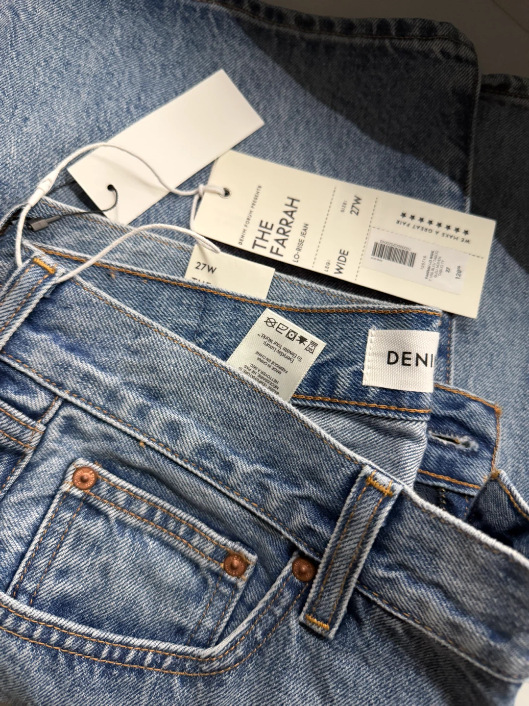 Denim Forum The Farrah Lo-Rise Wide Jean - photo 3