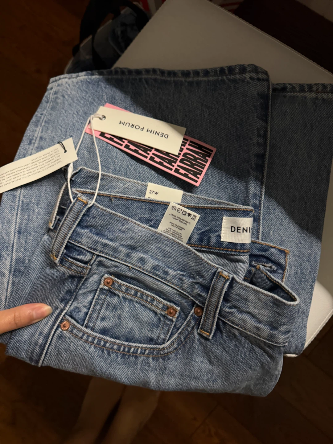 Denim Forum The Farrah Lo-Rise Wide Jean - photo 5