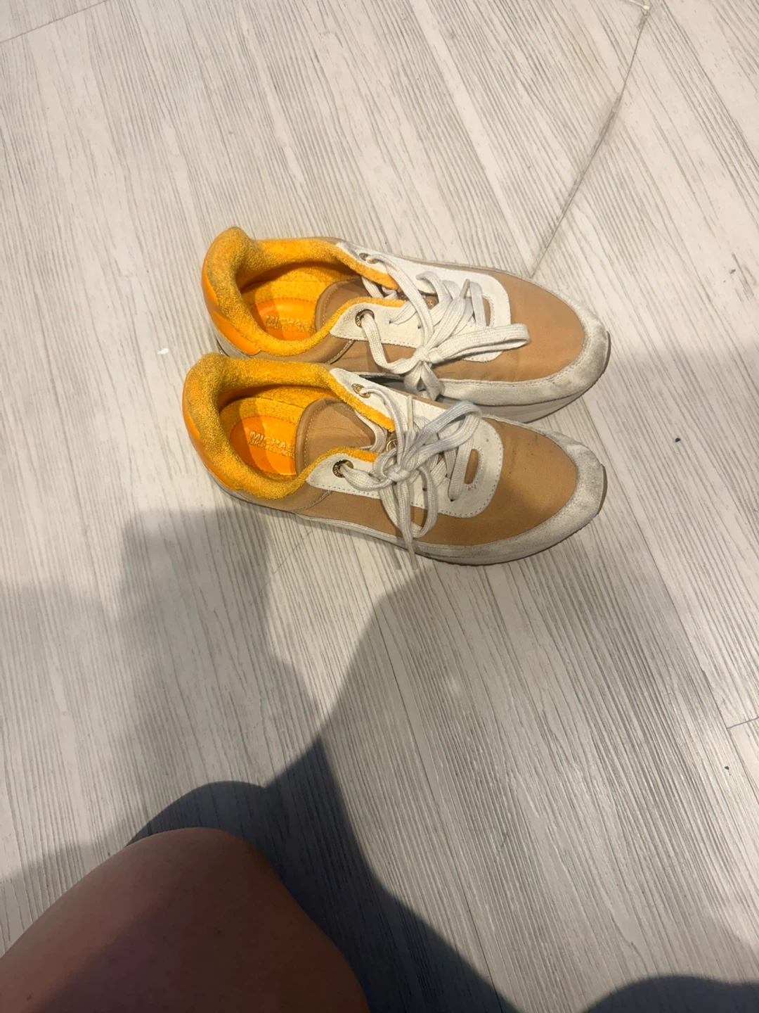 Michael Kors Tan and Orange Sneakers - photo 3
