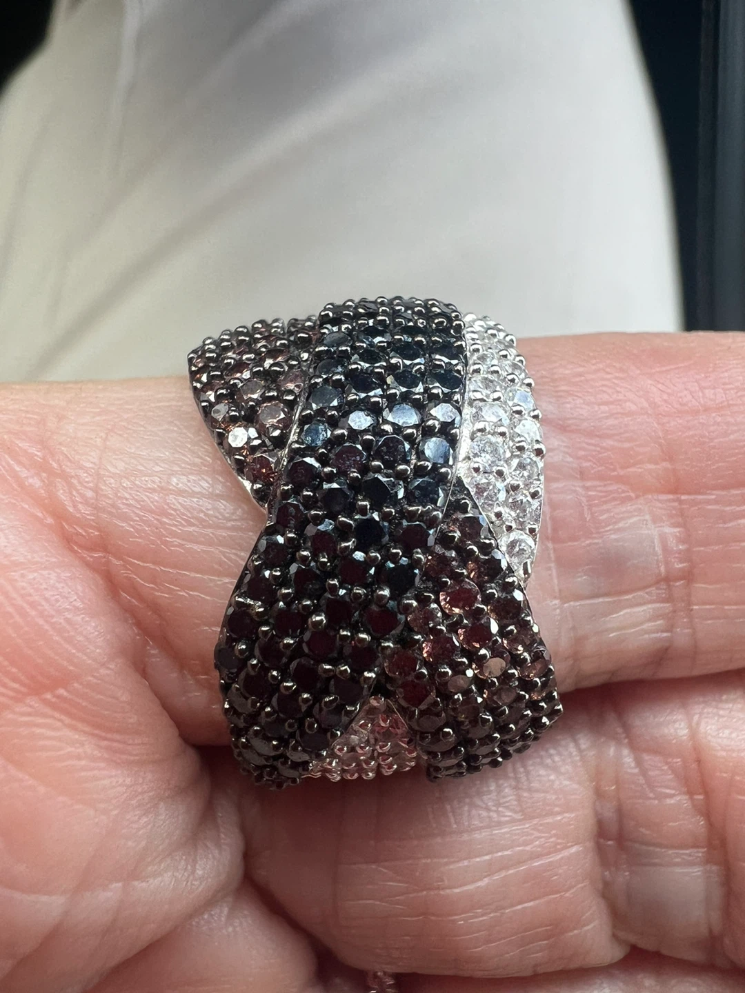 925 Silver Multicolour Stone Statement Ring - photo 4