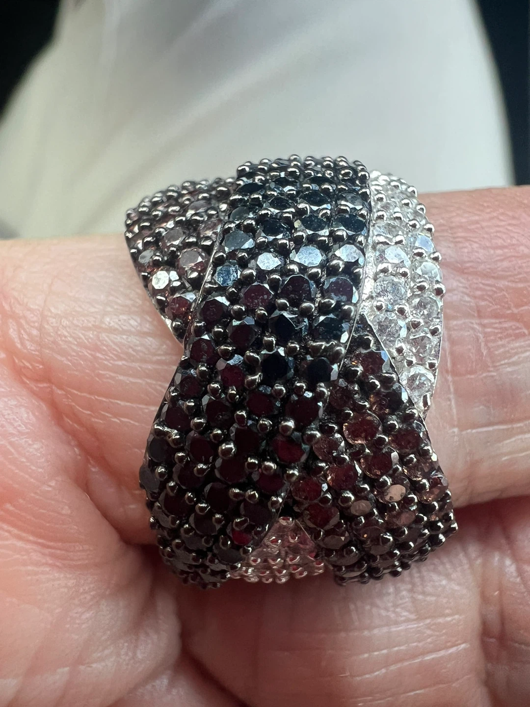 925 Silver Multicolour Stone Statement Ring - photo 5