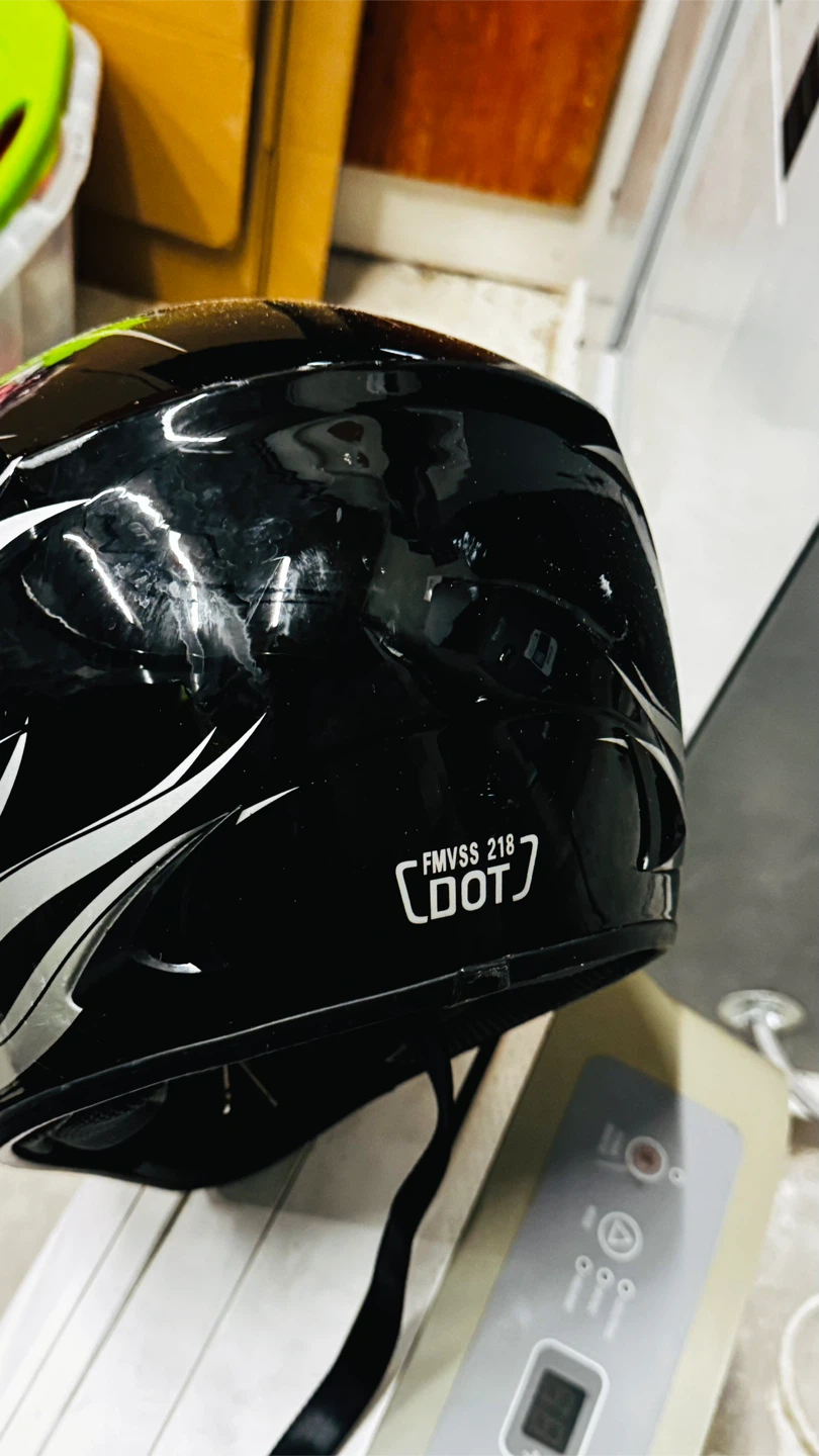Motocross Helmet with Flame Design (M) - photo 2
