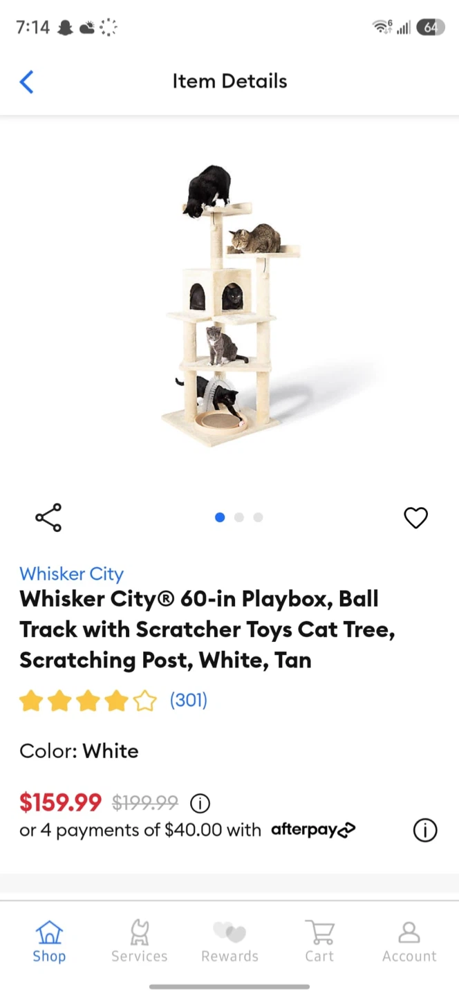 Whisker City 60-in Playbox Cat Tree - photo 3