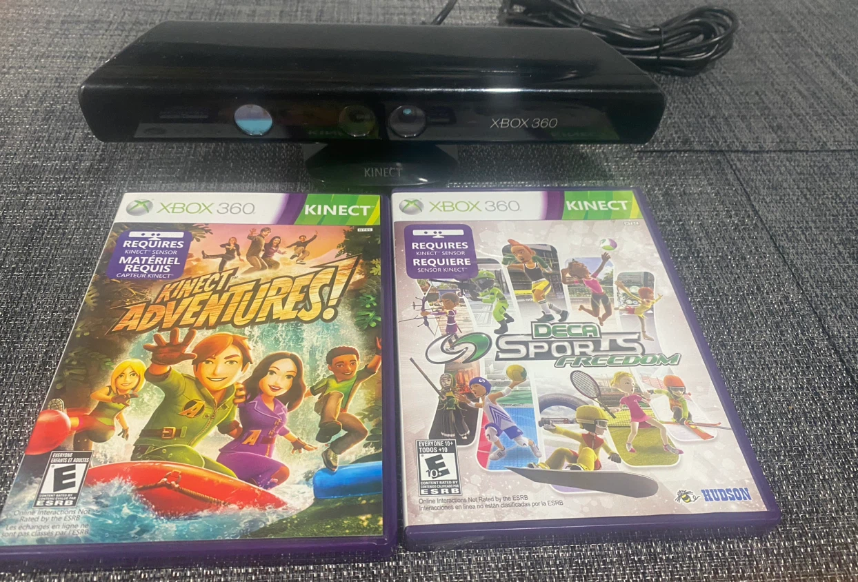 Xbox 360 Kinect Sensor with 2 Games - photo 2