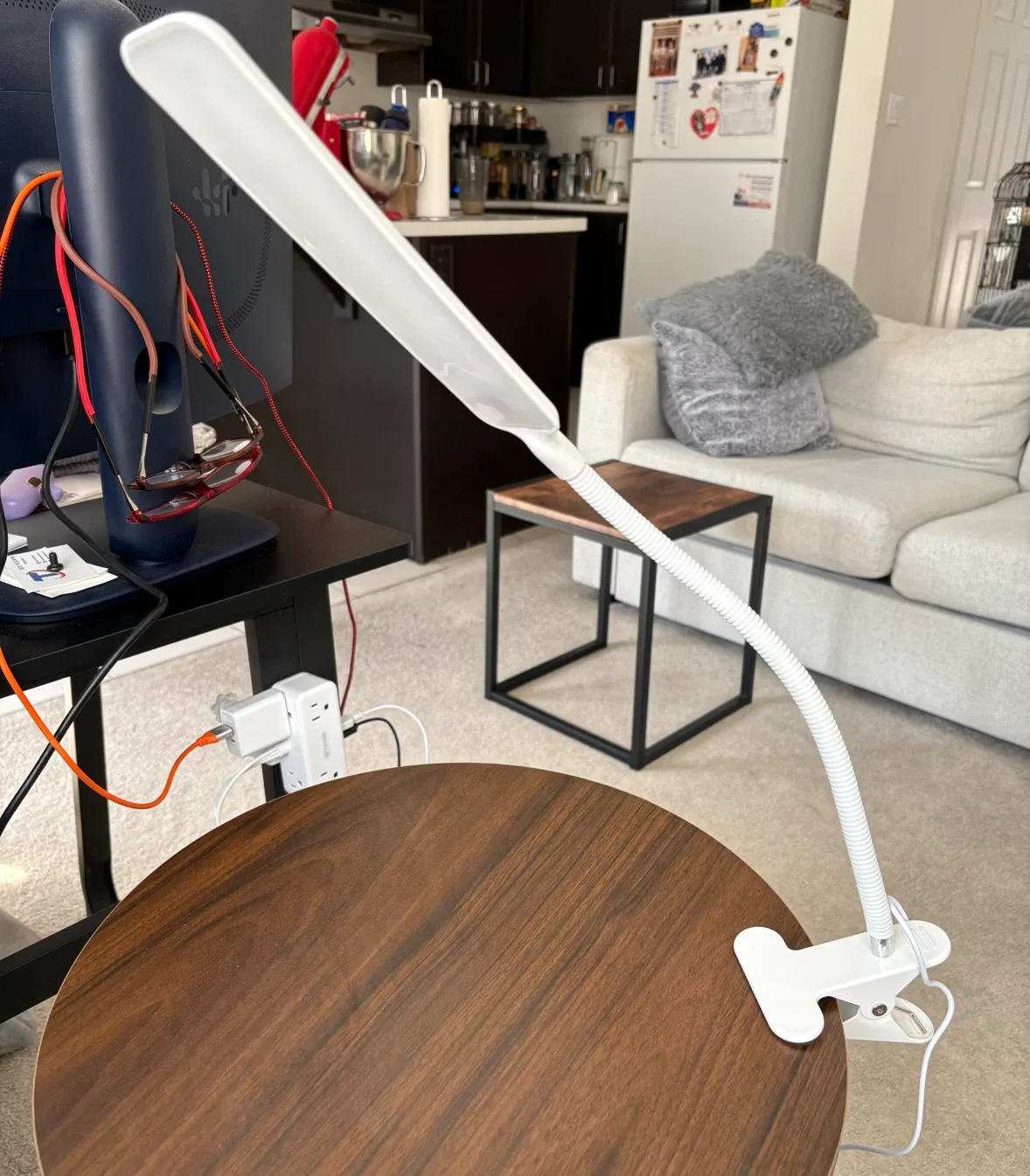 White USB LED Clip-On Desk Lamp - photo 2