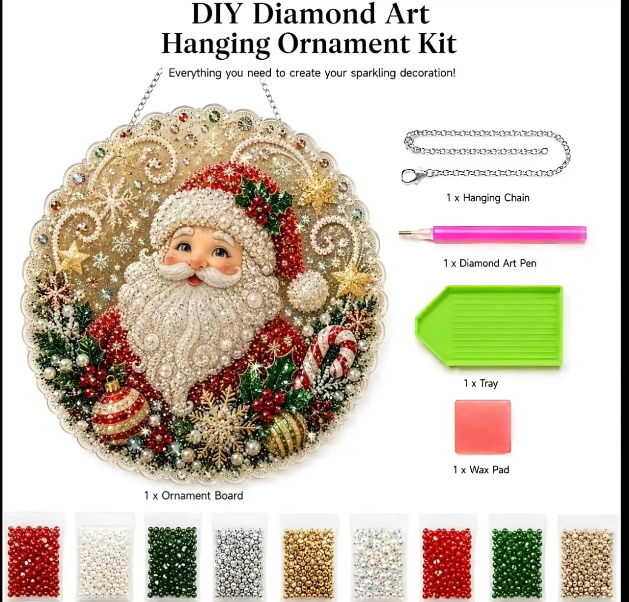 DIY Diamond Art Hanging Ornament Kit - photo 4