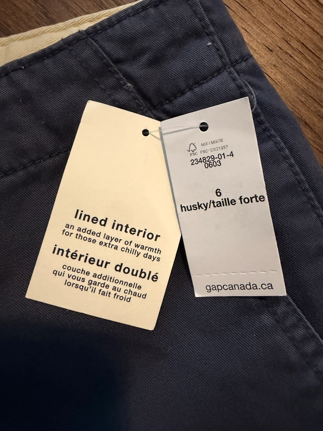 Brand New with Tag Gap Kids Husky Lined Pants (size 6) - photo 2