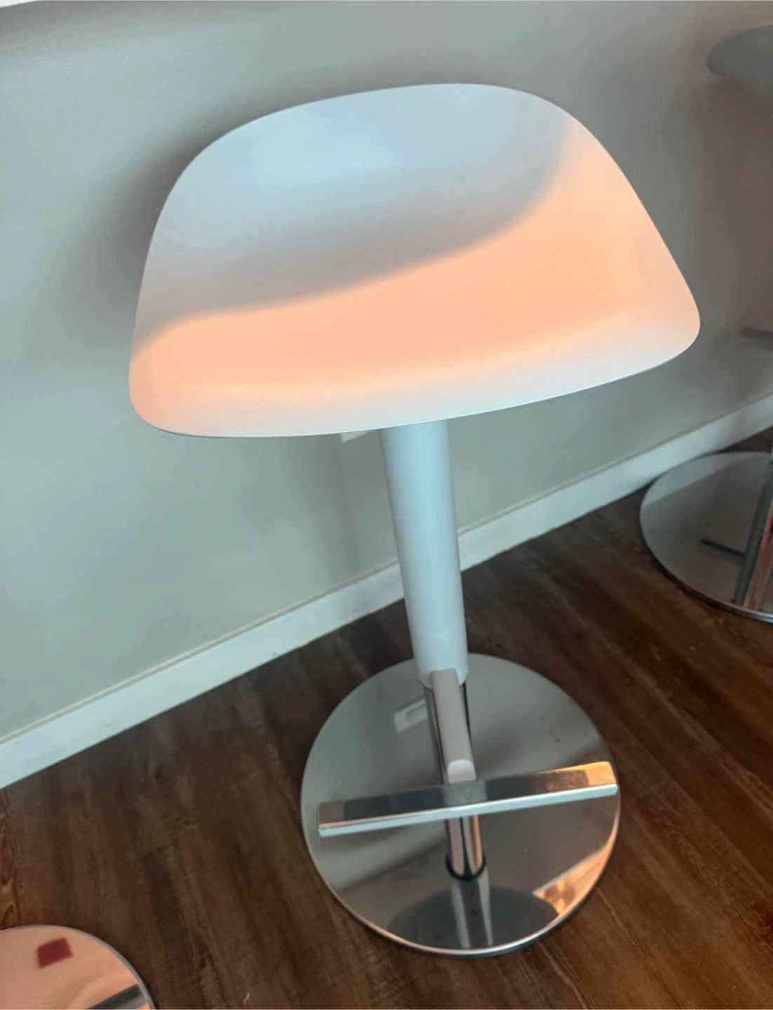 Ikea Modern Adjustable Light Grey Bar Stools Excellent Condition