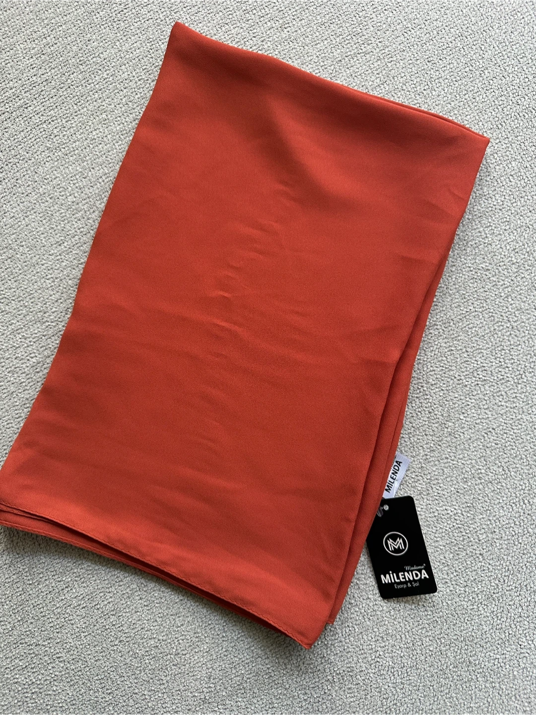 Dark Orange Chiffon Scarf - New - $7