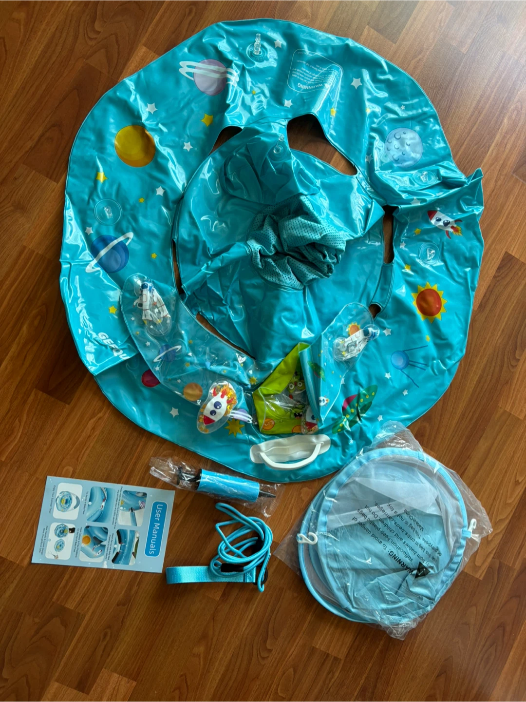 GEEQUFLOAT Baby Pool Float - Light Blue