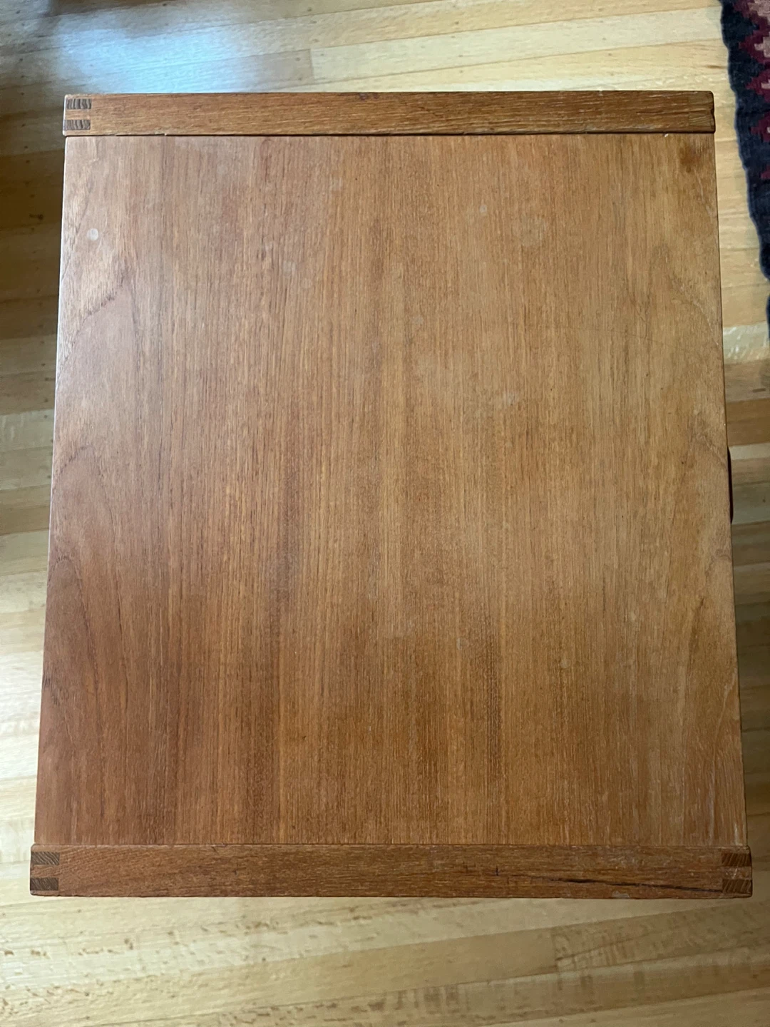 MCM teak side table on casters - photo 3