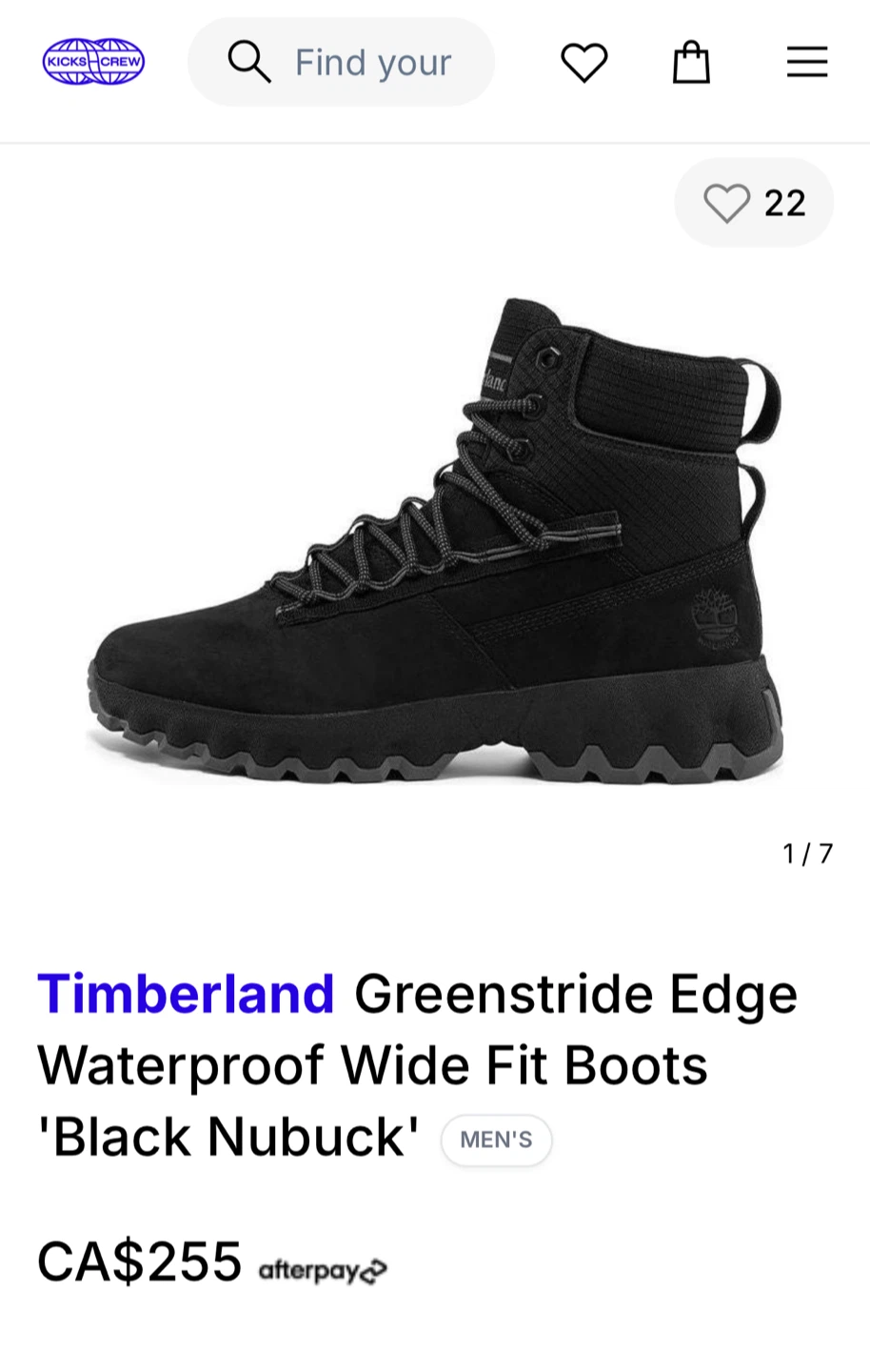 Timberland Greenstride Edge Waterproof Boots - Black - photo 4