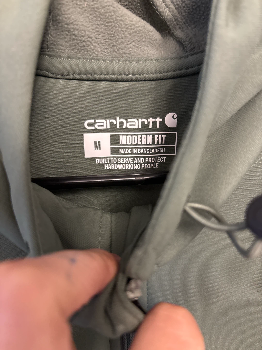 Carhartt Modern Fit Zip Hoodie - Olive Green - Medium - photo 2