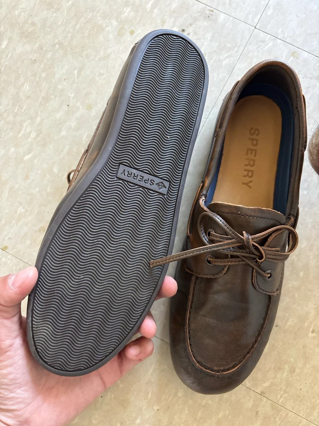 Sperry Brown Leather Boat Shoes