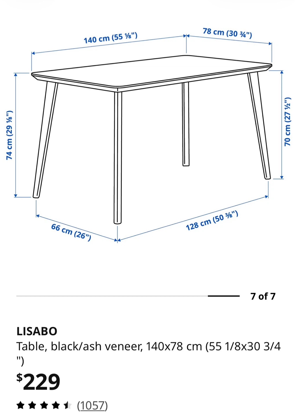 IKEA LISABO Dining Table - PICK UP TODAY - photo 3