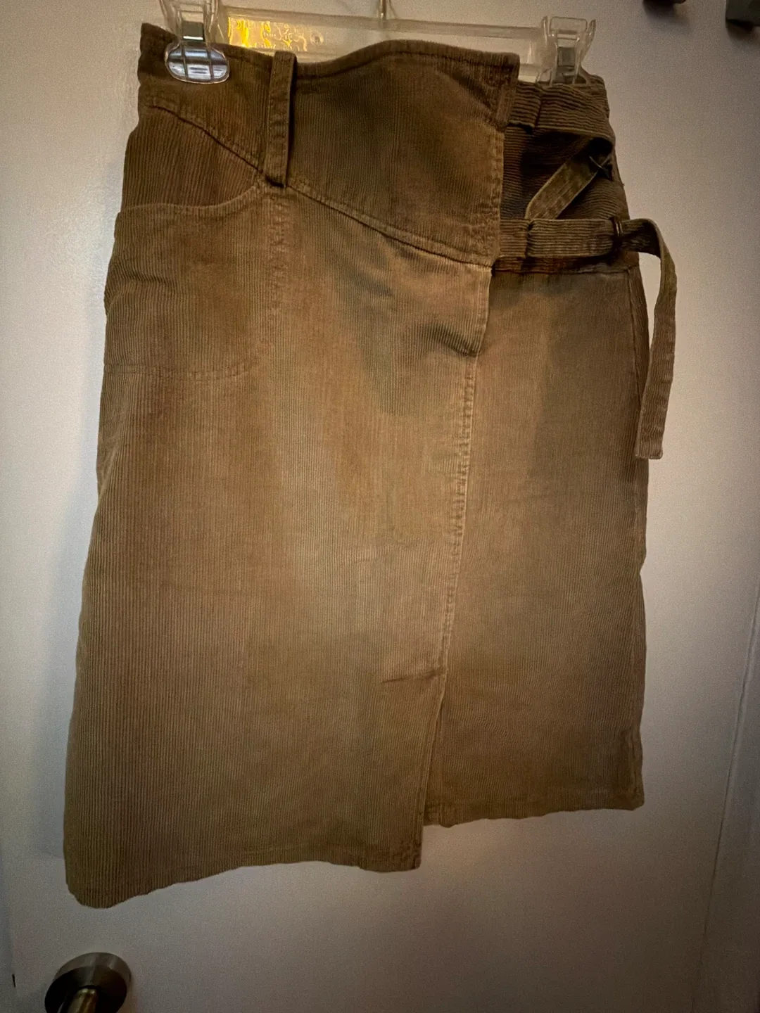 Brown Corduroy Skirt with Belt - photo 4