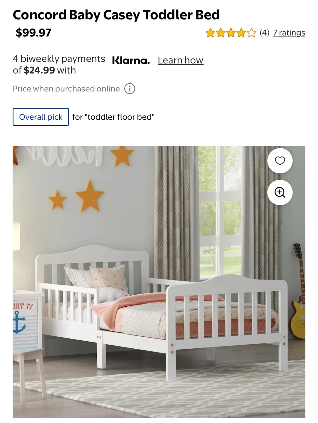 Concord Baby White Toddler Bed