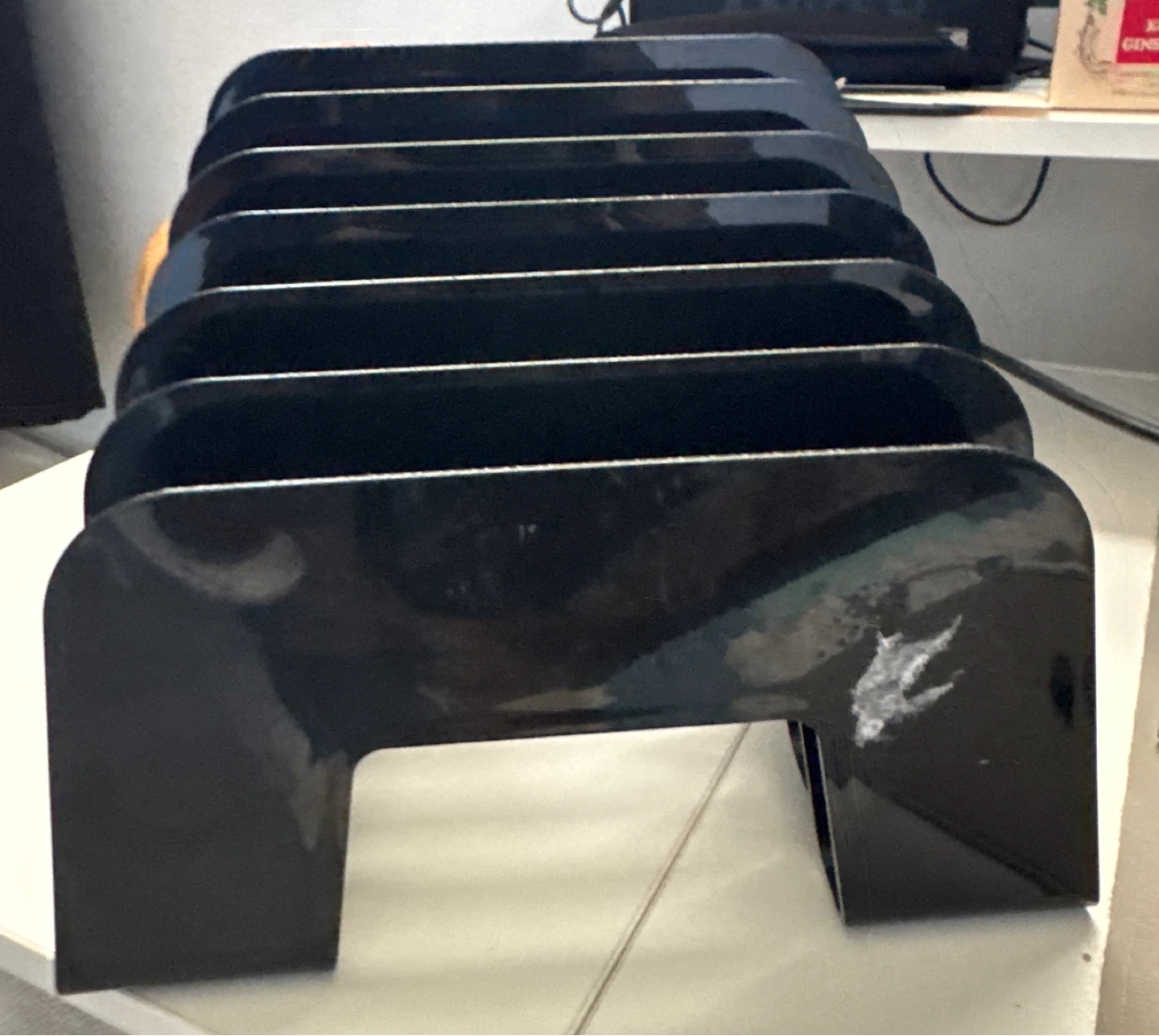 Black Desktop Letter Tray Organizer