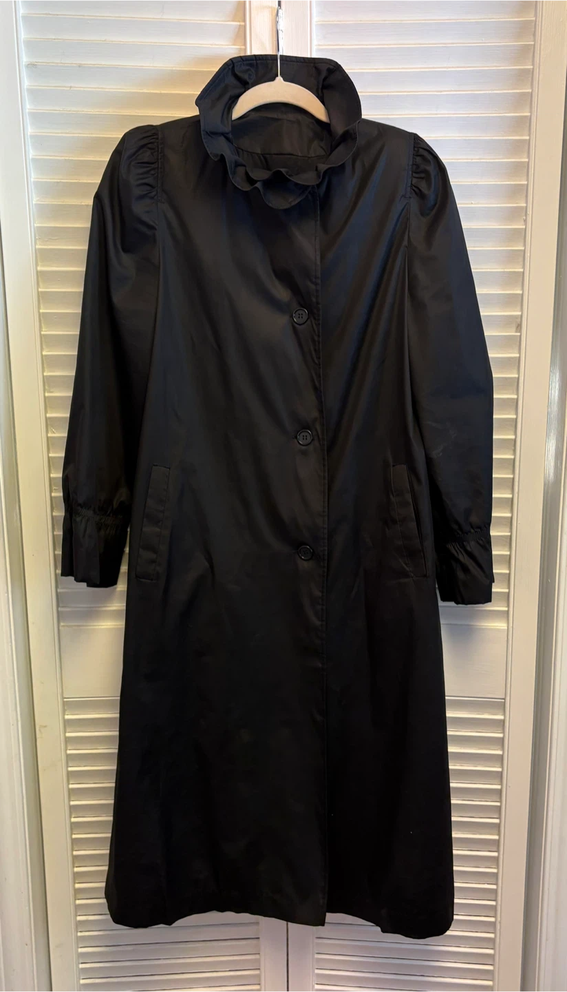 ✨✨Fox Run Black Trench Coat Size M