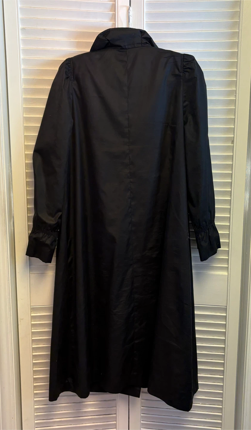 ✨✨Fox Run Black Trench Coat Size M - photo 3