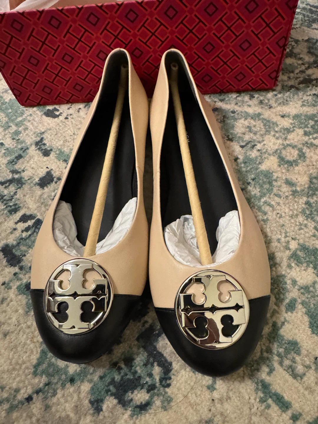 Tory Burch Chelsea Cap-Toe Ballet Flats – $110