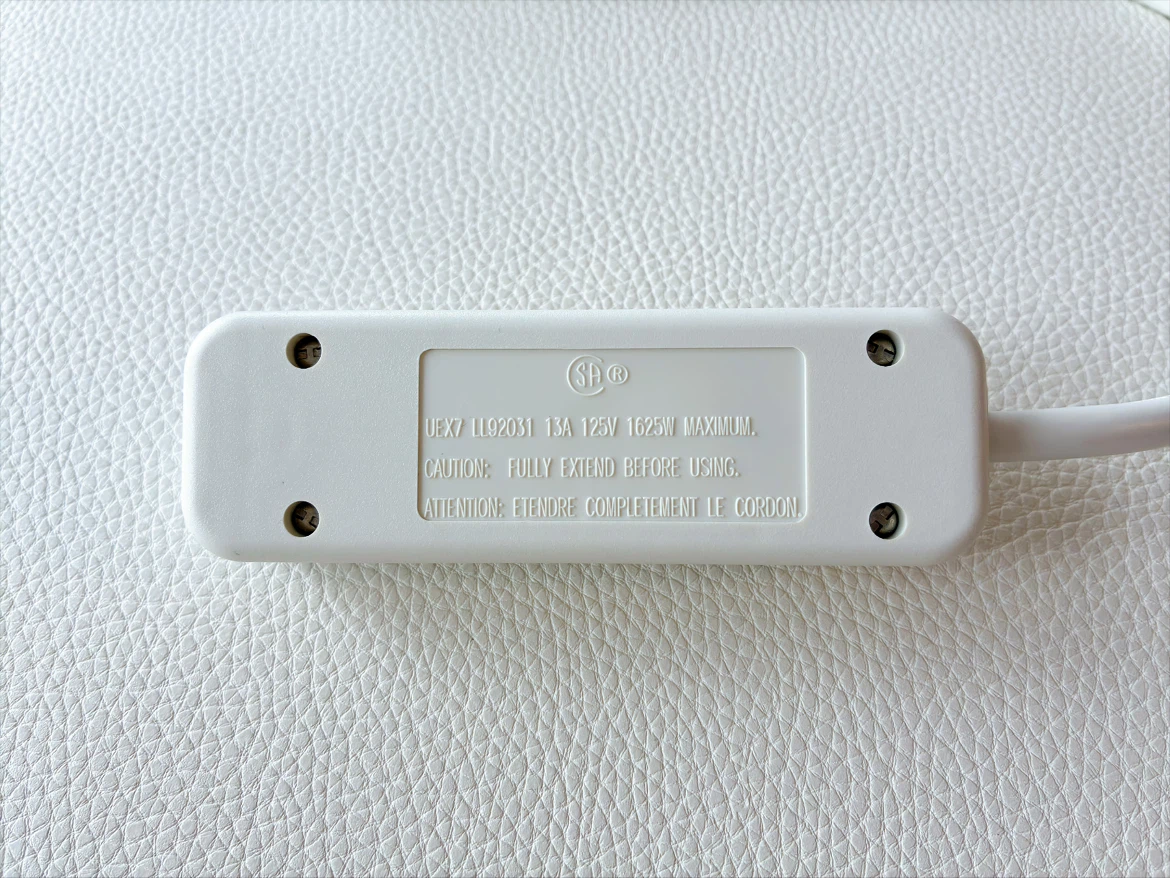 White 3-Outlet Extension Cord - photo 2