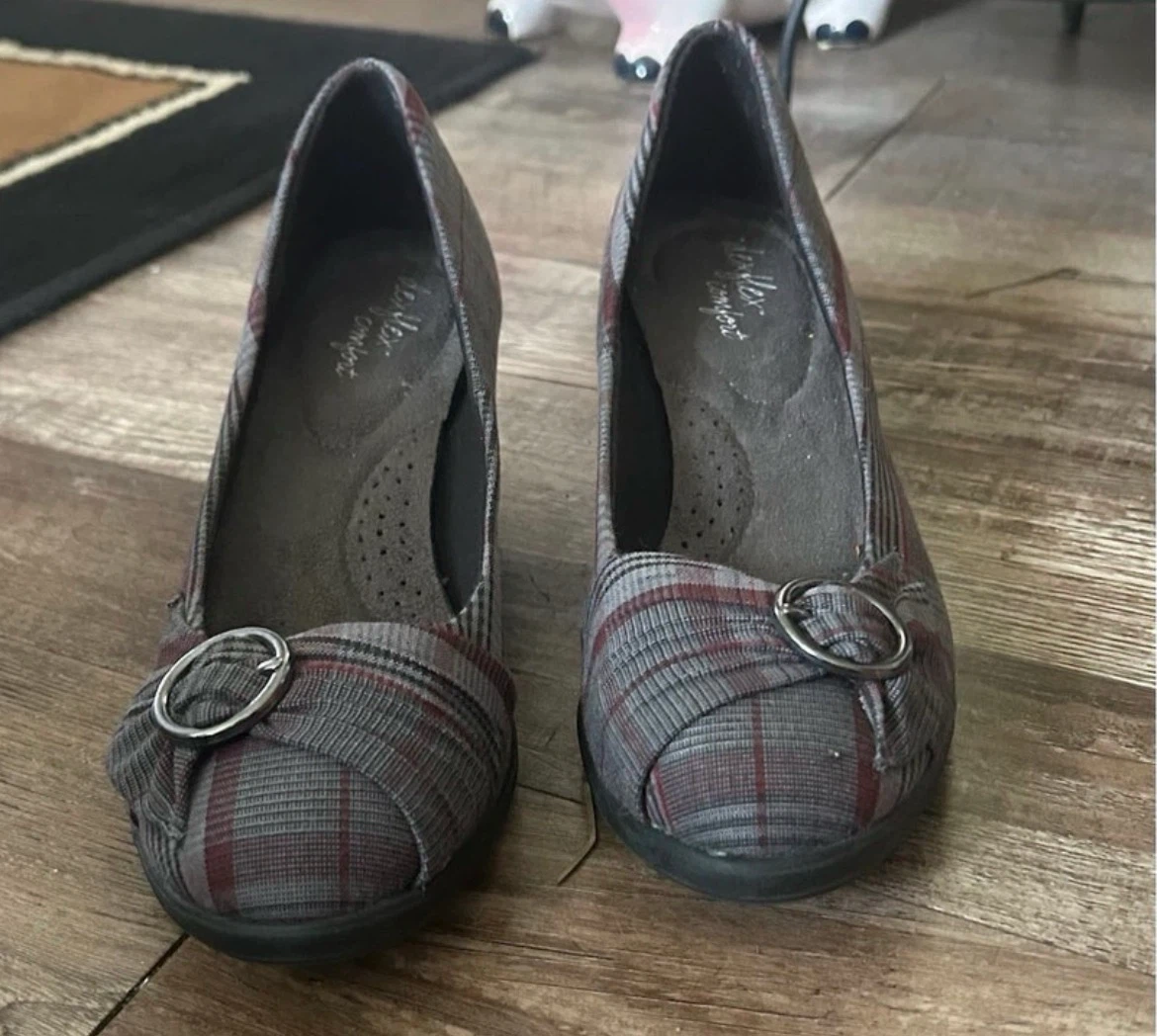 Flexx Comfort Plaid Wedge Heels