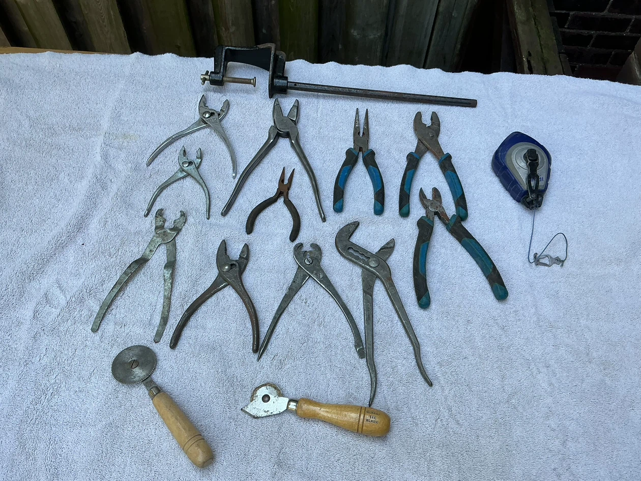 Assorted Hand Tools and Clamps Collection