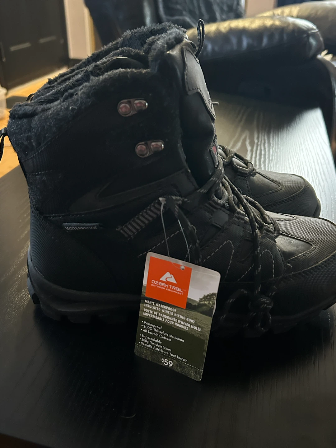 Ozark Trail Men's Waterproof Winter Hiking Boots Size 9 - photo 3