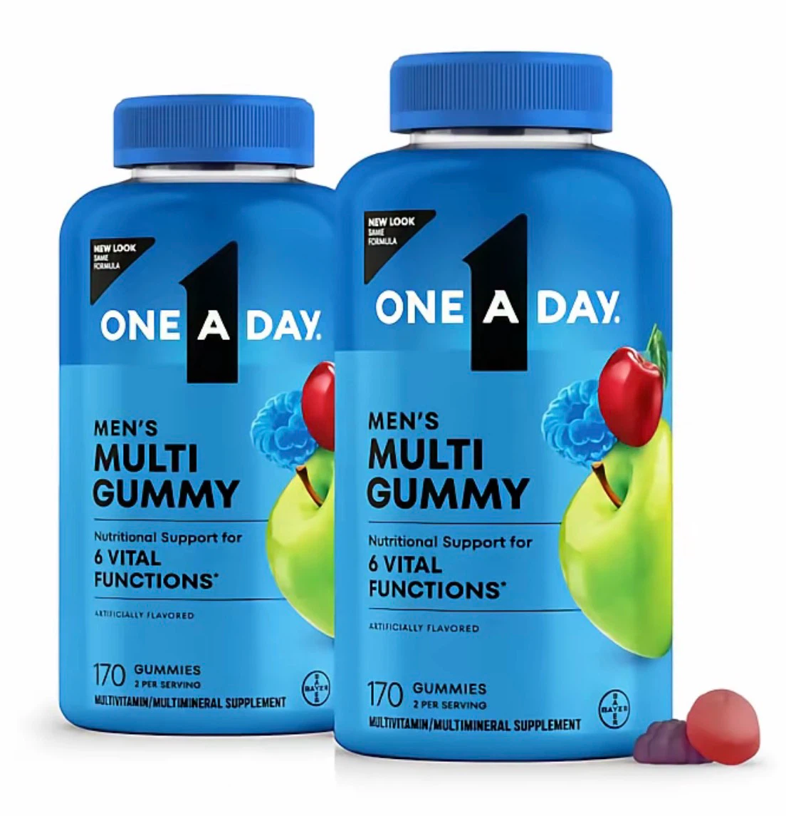 Two Bottles of One A Day Men's Multi Gummies