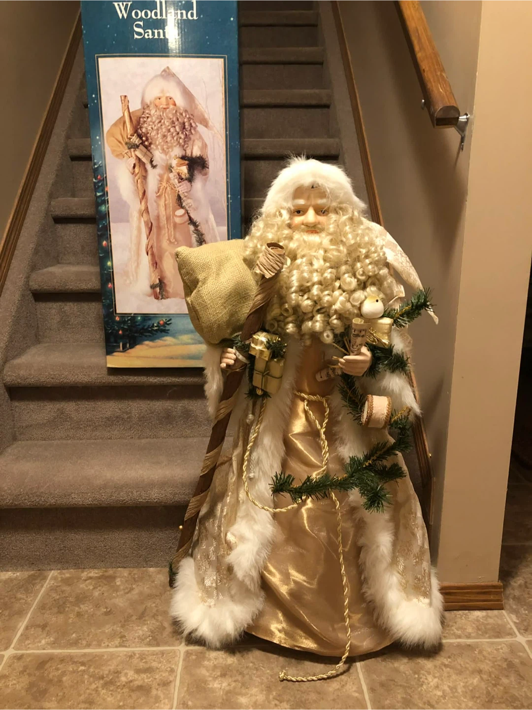 Woodland Santa Christmas Figure