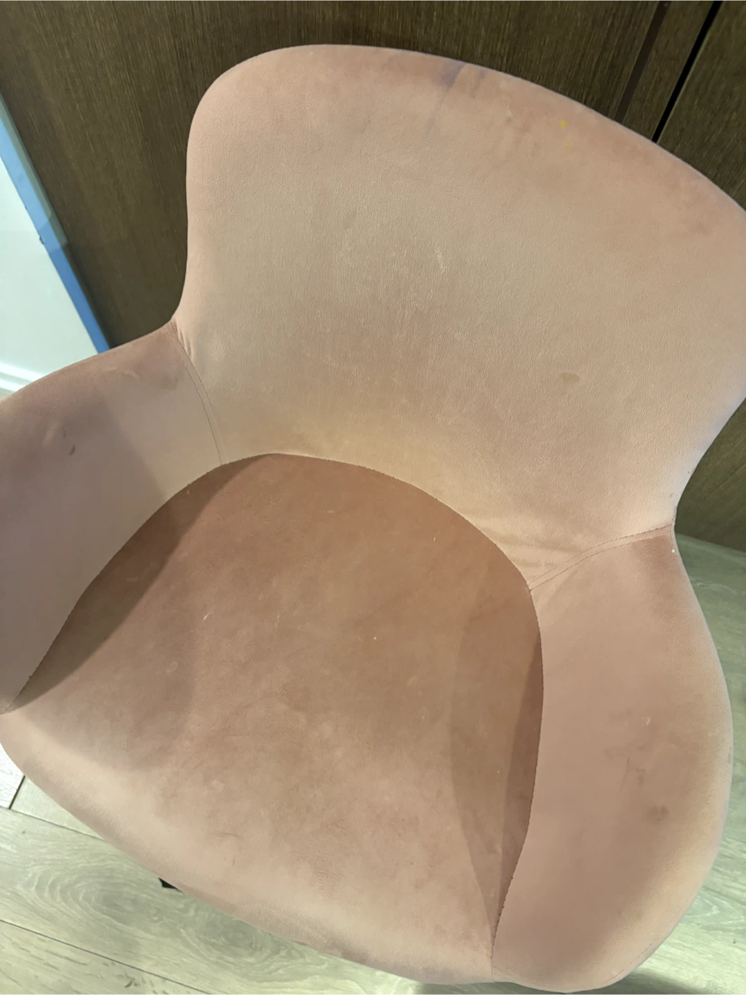 Pink Velvet and Gold Desk Office Rolling Chair - photo 3