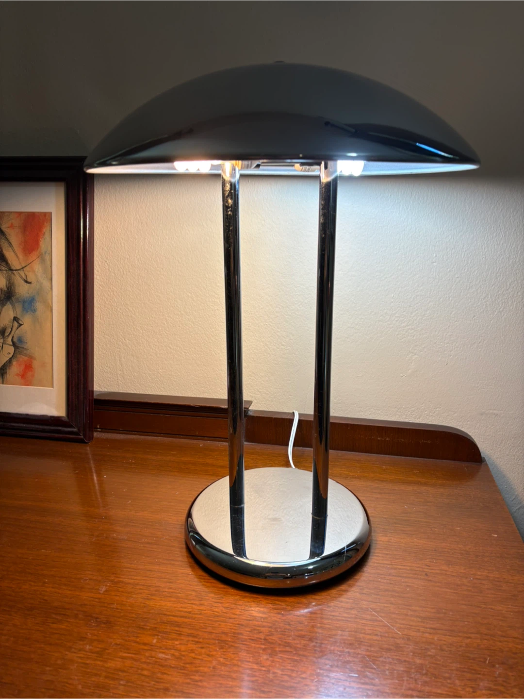 Chrome Mushroom Table Lamp