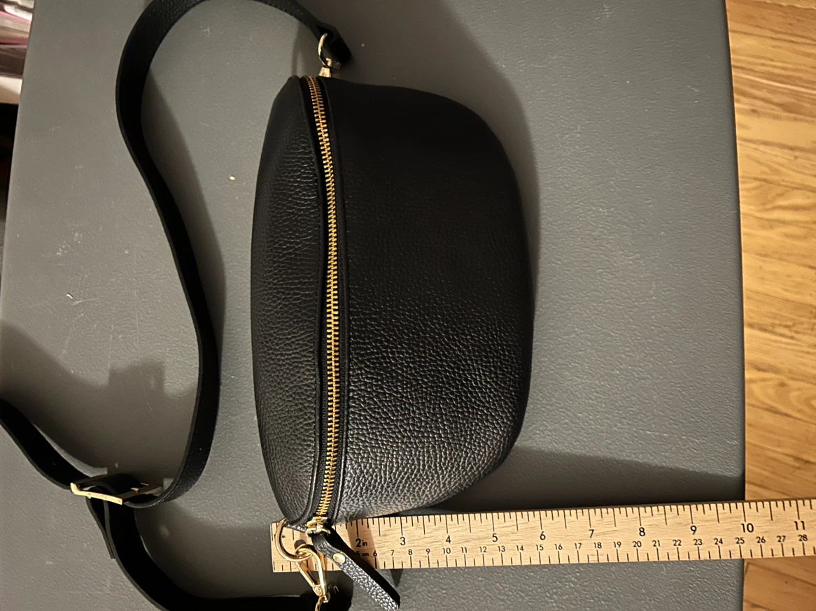 Black Leather Belt Bag - photo 2