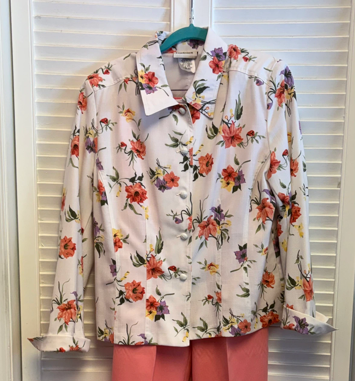✨✨Tradition Floral Jacket and Alia Pink Pants Set - photo 2