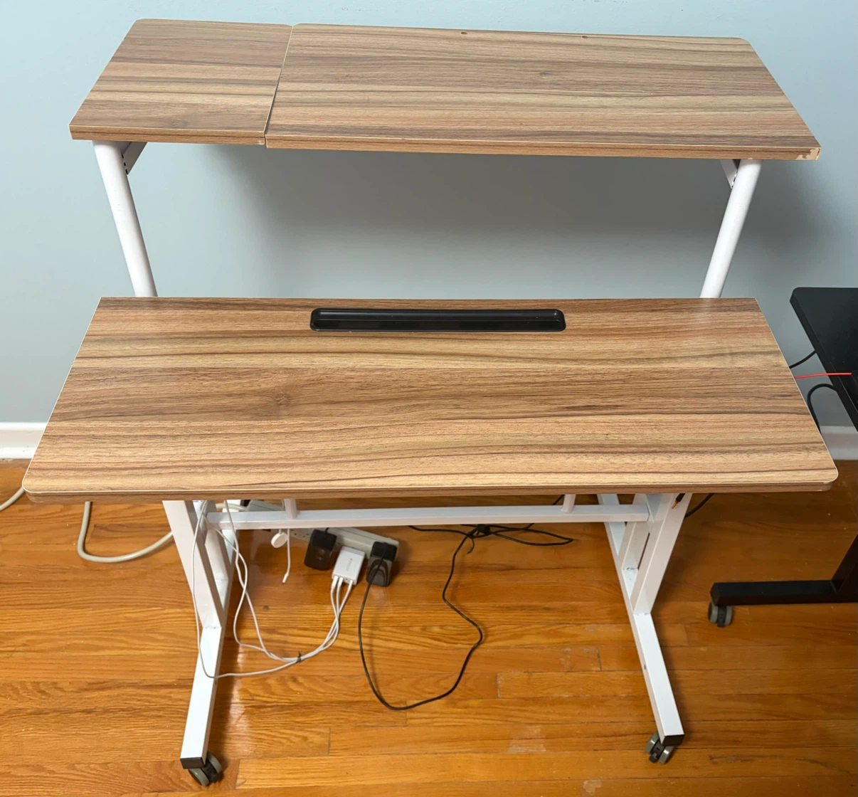 Computer Desk with Two-Tier Shelves