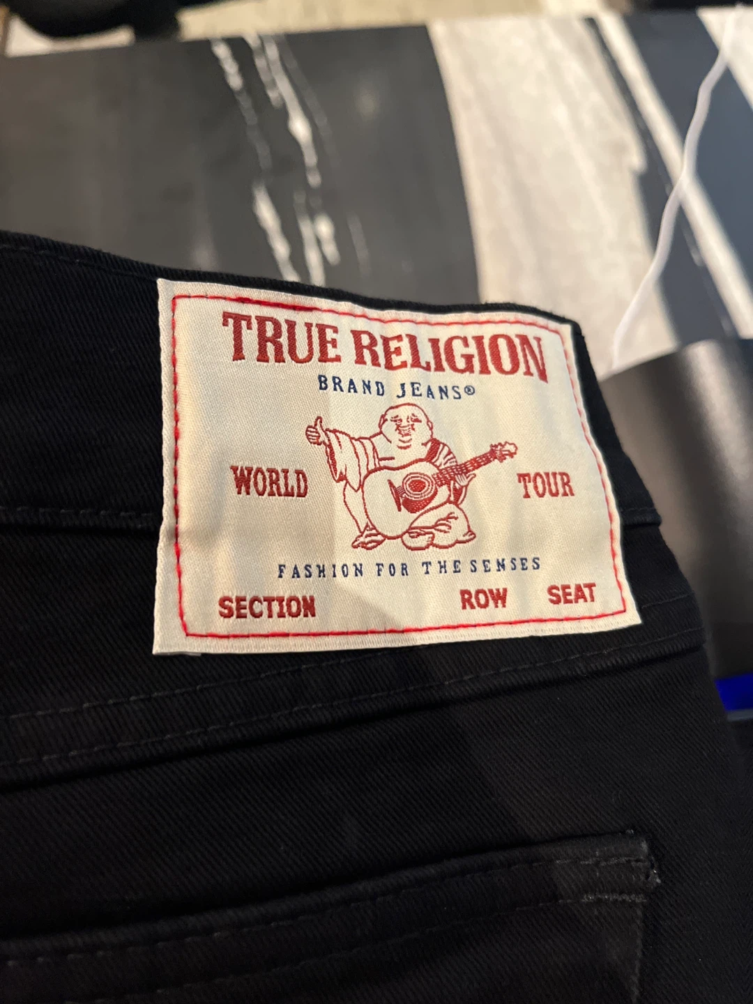 True Religion Geno Lurex Slim Jeans Black Size 36 - photo 2