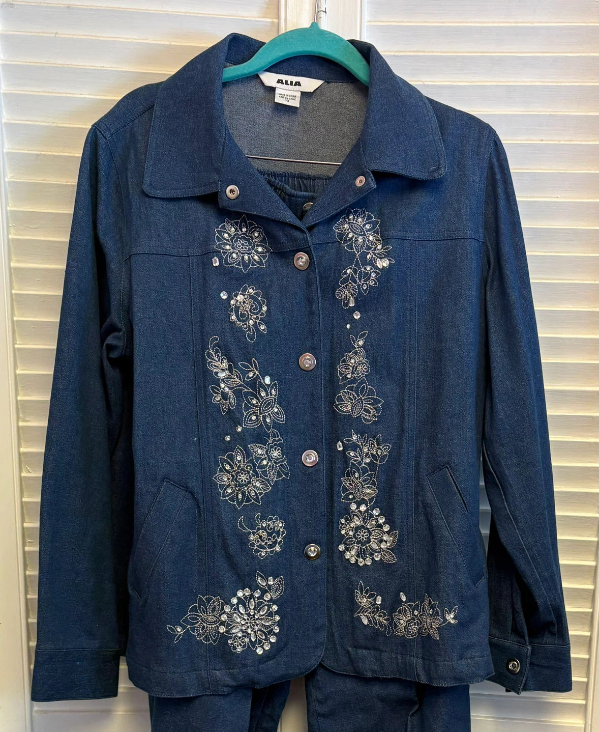✨✨Alia Denim Jacket and Pants Set - photo 2