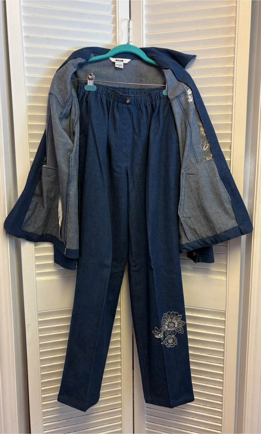 ✨✨Alia Denim Jacket and Pants Set - photo 4