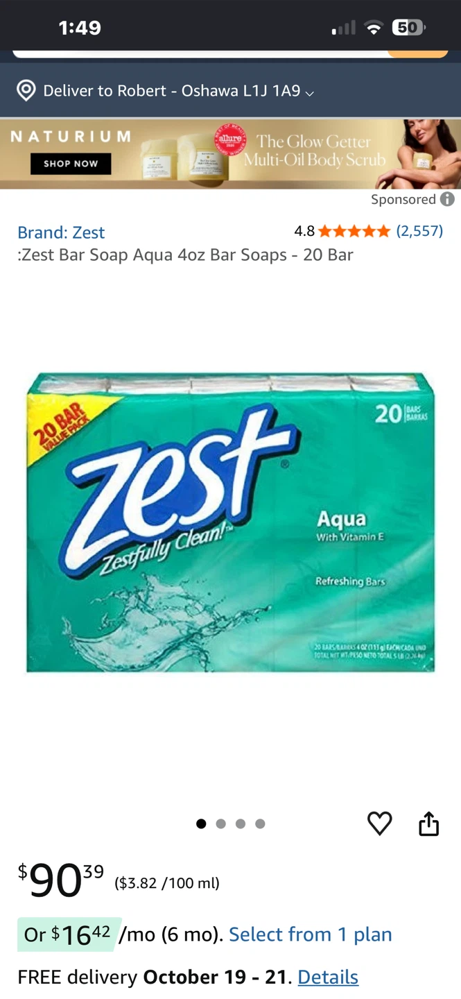 Zest Aqua Bar Soap 20 Pack - photo 2