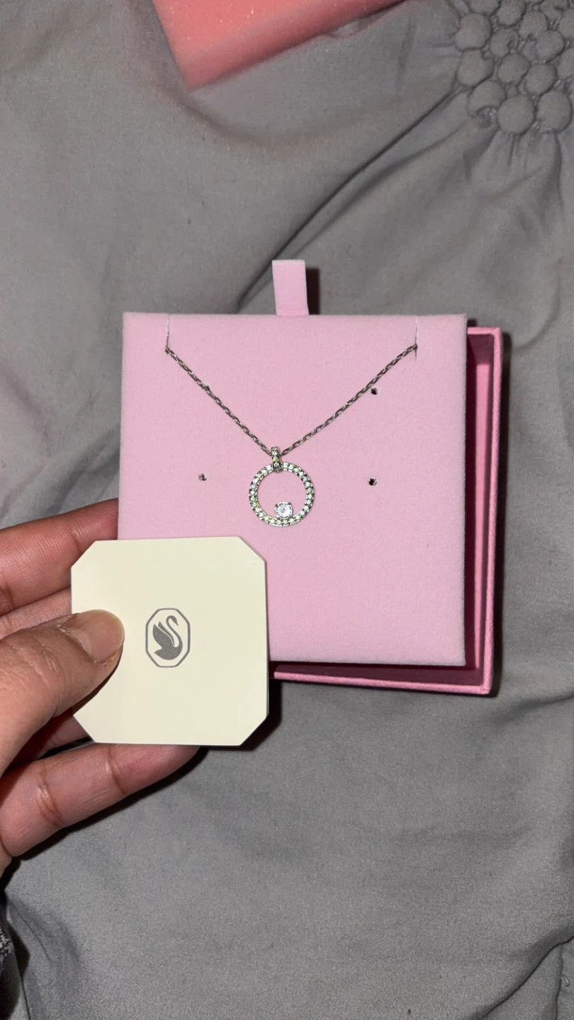 Swarovski crystal circle necklace