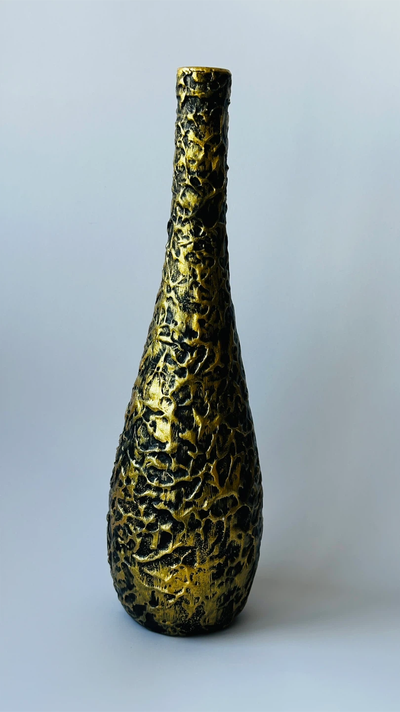 Decorative Gold and Black Vase