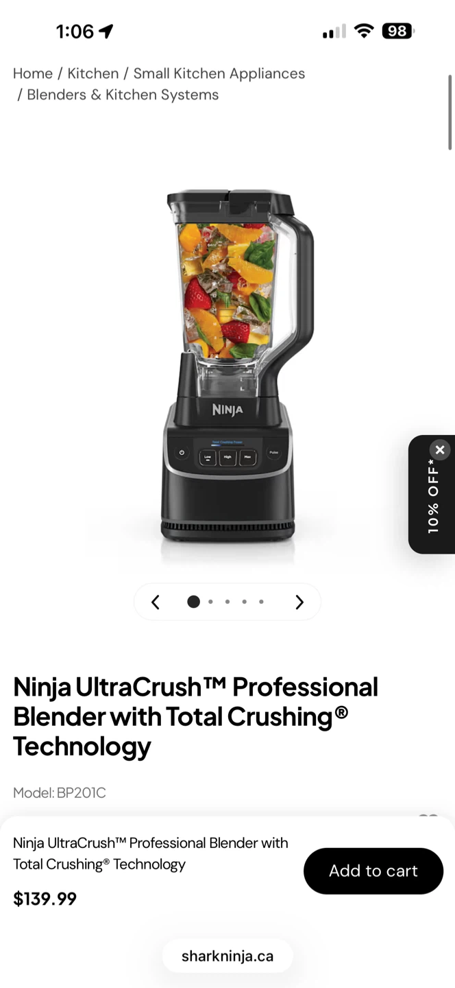 NEW in box Ninja UltraCrush Professional Blender