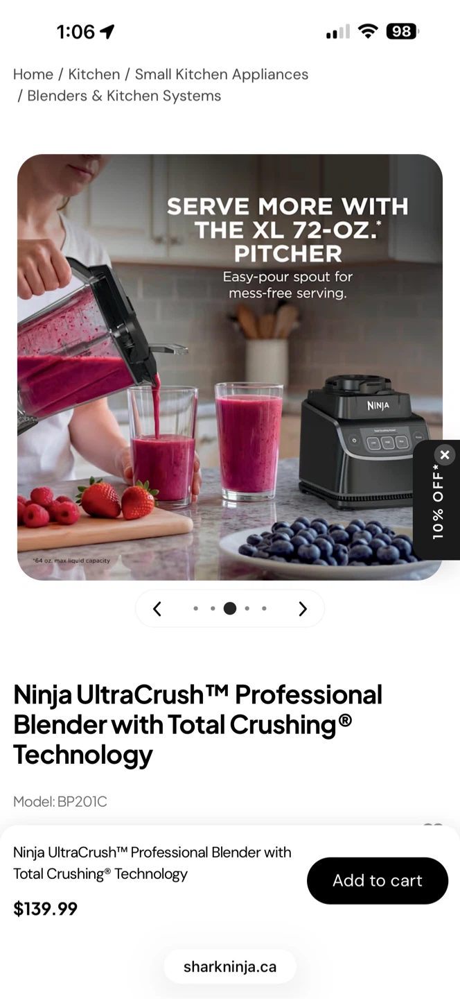 NEW in box Ninja UltraCrush Professional Blender - photo 3