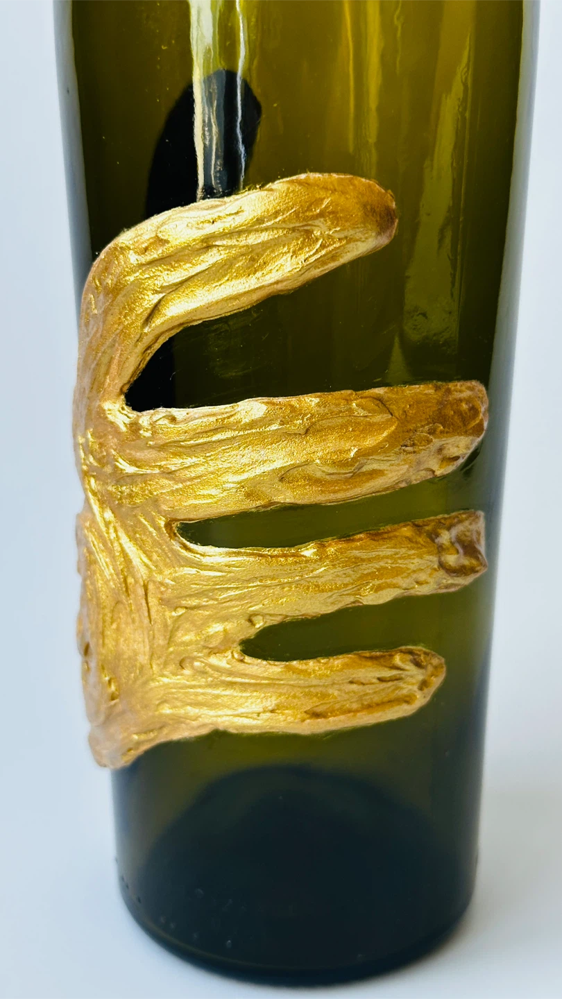Decorative Glass Bottle with Gold Accent - photo 3
