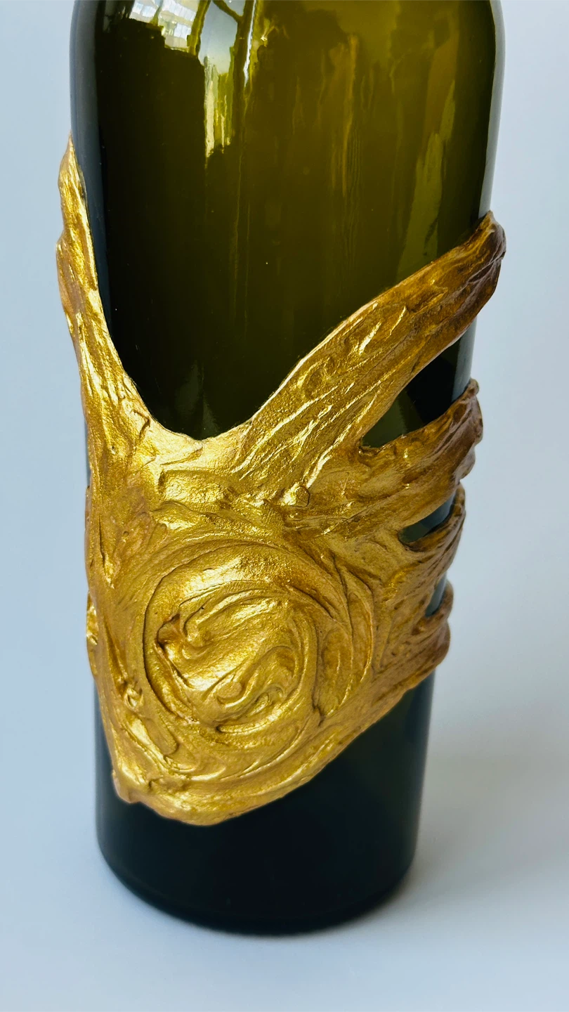 Decorative Glass Bottle with Gold Accent - photo 4