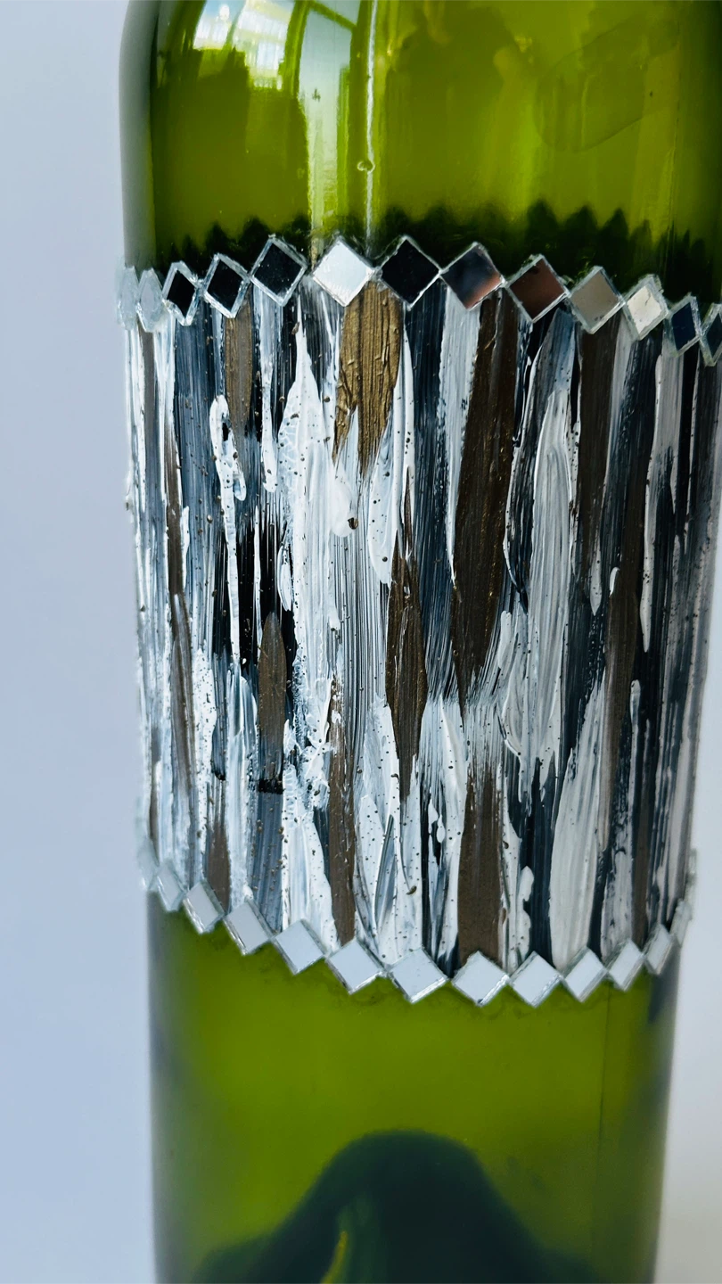 Decorative Green Glass Bottle - photo 2