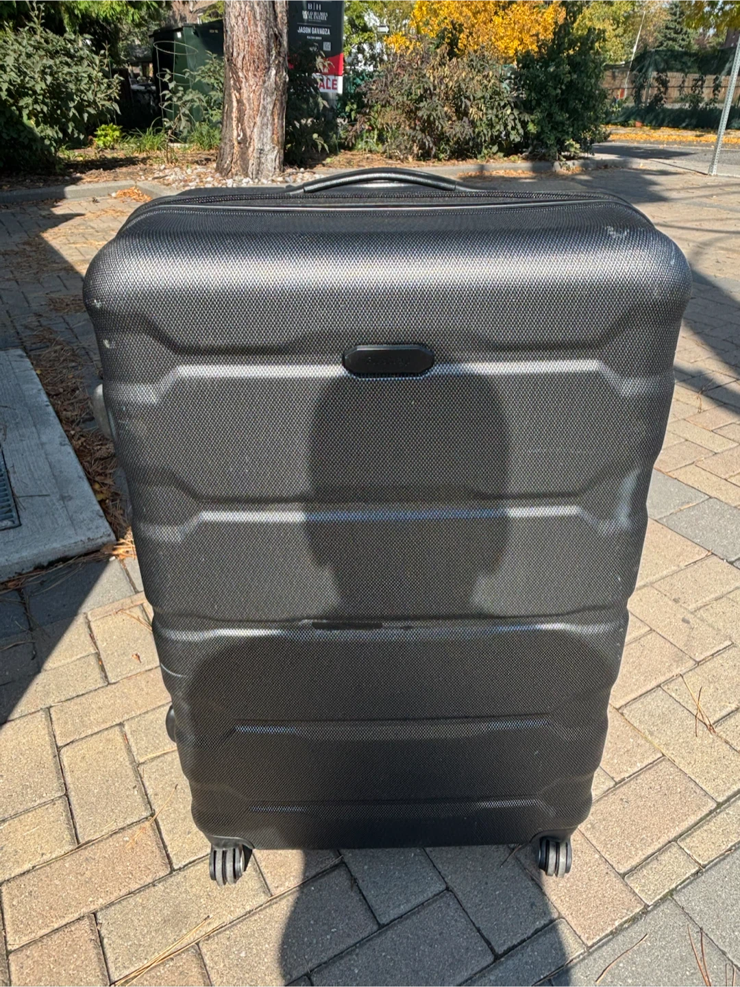 Large check In Firetrap Black Hard-Shell Suitcase